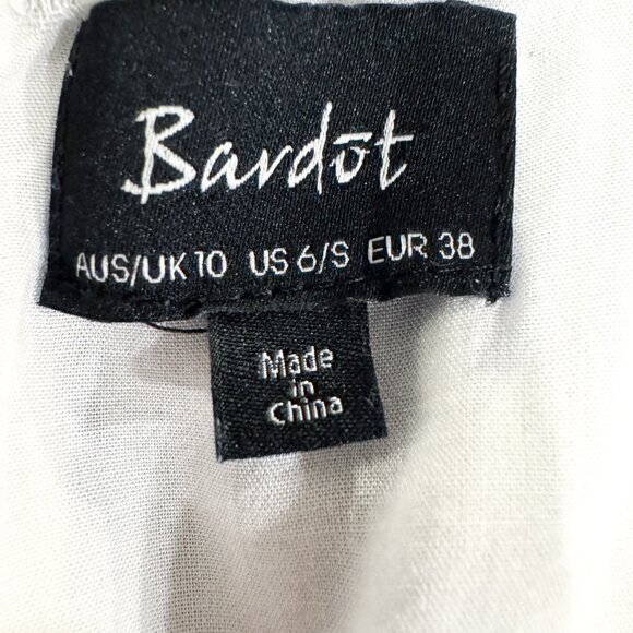 Revolve Bardot Paloma Stripe Dress White & Blue Women's Size Small - Picture 11 of 11